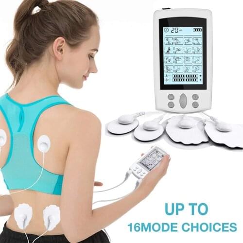 TENS EMS Unit 16 Modes Digital Pulse Eletric Muscle Stimulator Low Frequency Best Massager Pads Physiotherapy Back Accessories