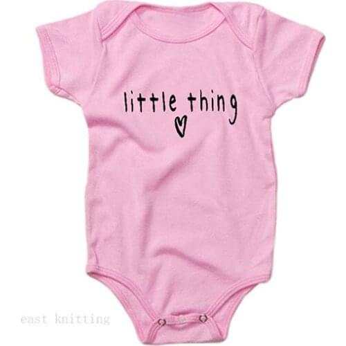Baby Romper Short Sleeve For Newborn Boy Girl Jumpsuit Playsuit Outfits Clothes Spring Summer Clothes Little Thing Print Tops