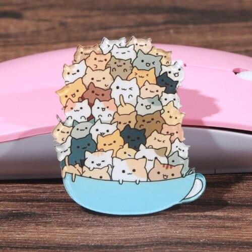 FFFPIN Cartoon Brooch Giraffe Rabbit Cat Dog Pins Various Funny Animal Badges Jewelry Bag Backpack Cloth Accessories Ornament