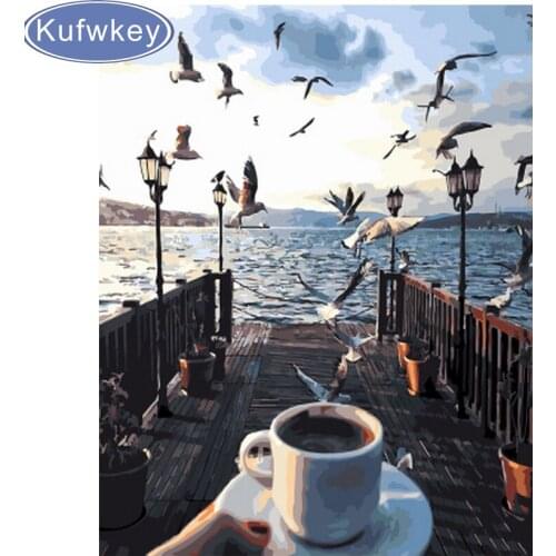 Hot sale 5d diamond painting bird with my coffee mosaic picture handmade rhinestone needlework diamond embroidery Home decor