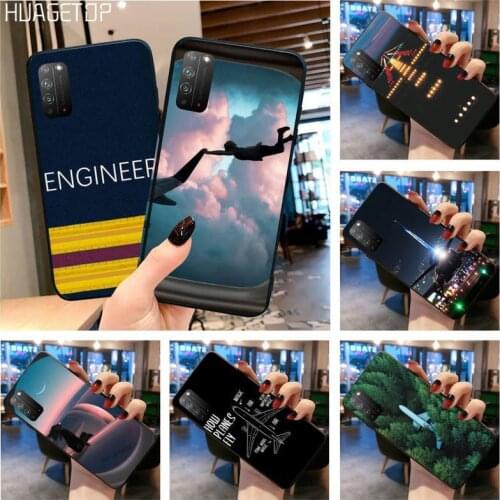 HUAGETOP ENGINEER fly Pilot Plane Soft Phone Case Cover for Huawei Honor 30 20 10 9 8 8x 8c v30 Lite view pro
