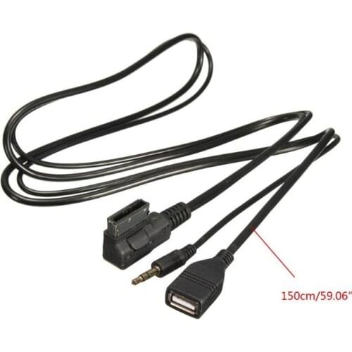 3.5mm AUX Cable MDI AMI MMI Interface USB Adapter for A6L A8L Q7 A3 A4L A5