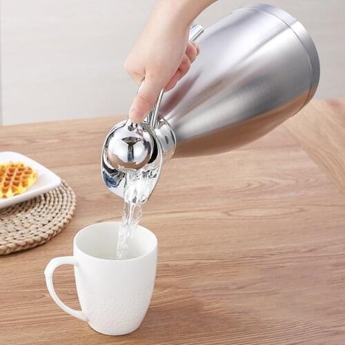2L Stainless Steel Coffee Pot, Heat Preservation Pot, European-Style Double-Layer Thermos