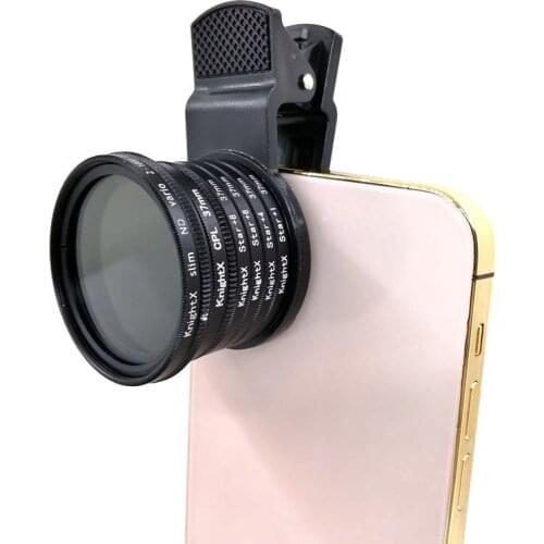 KnightX Phone Camera Macro Lens CPL Star Variable ND Filter all smartphones 37mm 49mm 52mm 55mm 58mm For canon eos sony nikon