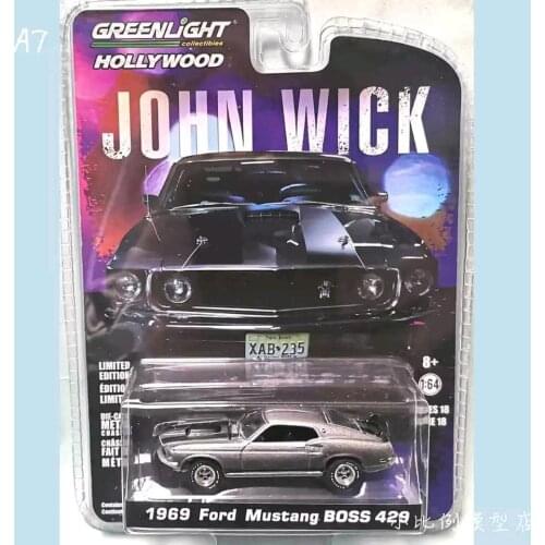 Greenlight 1/64 1969 FORD mustang BOSS 429 John wick Collector Edition Metal Diecast Model Car Kids Toys Gifts