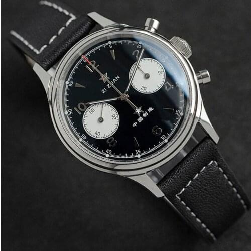 Fashion Men Luminous Chronograph Sapphire Crystal Mechanical Watch Manual Winding Waterproof 1963 Seagull Movement Mens Watch