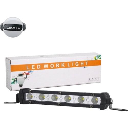 Single Row Slim 7 13 20 25 38 inch LED Work Light Bar SUV Car ATV UTV 4X4 4WD Offroad 30/60/90/120/150/180W Yellow Light LED Bar