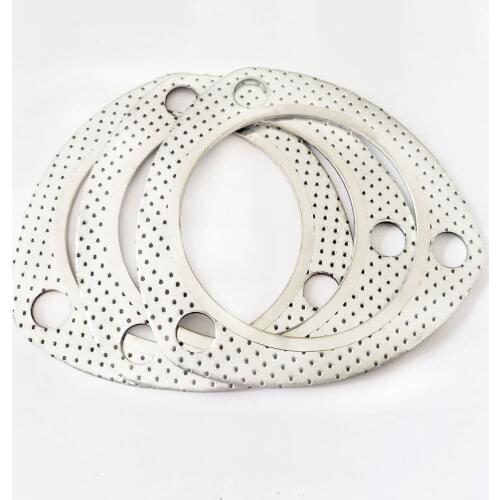 Exhaust Decat Pipe Flange Gasket 5pcs/Lot Car Engine Exhaust Gasket/ Universal Exhaust Pipe Gasket with Three Holes