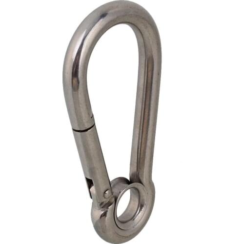 High Load-bearing 120mm Carabiner Eyelet M11 304 Stainless Steel Secure Lock 304
