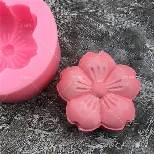 Cherry blossoms Flower Silicone Fondant Cake Mold Soap Jelly Mousse Chocolate Decoration Baking Tool Moulds Reusable material