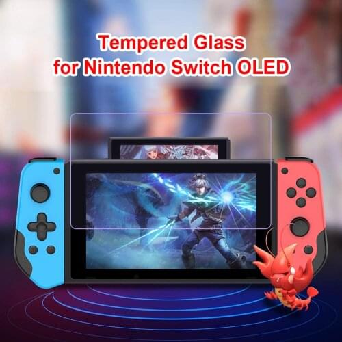 Eye Protection Purple Light 9H Tempered Glass Protective Film Fit for Nintendo Switch OLED Game Console