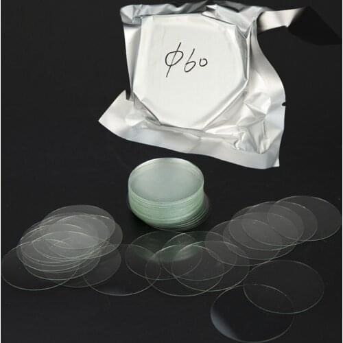 100mm 60 70 80 90mm Large Round Microscope Glass Slide Cover Slips Blank Slides Coverslip Thickness 0.13 - 0.17mm 1 Box 100pcs