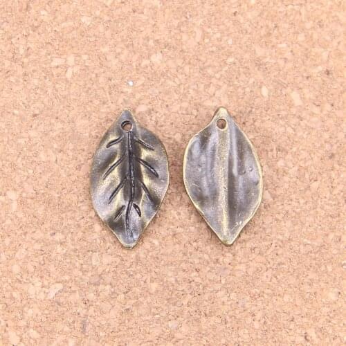 16pcs Charms tree leaf 25x14mm Antique Pendants,Vintage Bronze Jewelry,DIY for bracelet necklace
