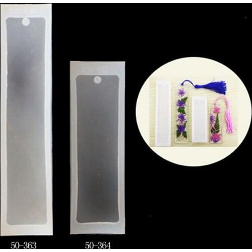 2 Pcs/Set Rectangle Silicone Bookmark Mold, DIY Bookmark Mould Making Epoxy Resin Jewelry DIY Craft Silicone Transparent Mold