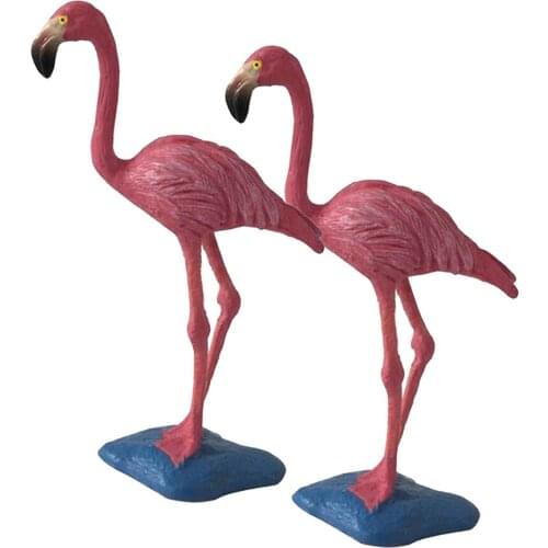 2pcs 3.5inch Flamingo Lawn Ornaments Flamingos Garden Decoration Outdoor Yard Decor