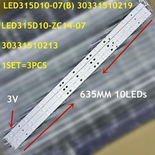 3PCS New LED Backlight 10Lamp LED315D10-ZC14-07(A) 30331510213 For LE32A7100L LE32D8810 LE32B310N LE32B310G LE32B510F LE32F3000W