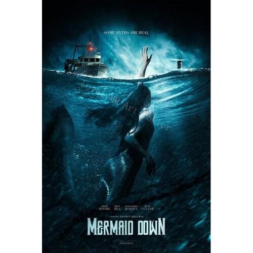 D1066 Mermaid Down Movie Classic Marvellous Silk Fabric Poster Art Decor Indoor Painting Gift