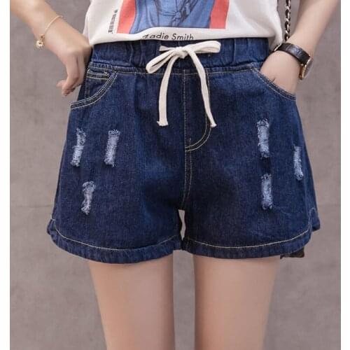 Denim destroy washed shorts jeans high waist hole shorts women jeans summer thin short pants students shorts ripped trousers
