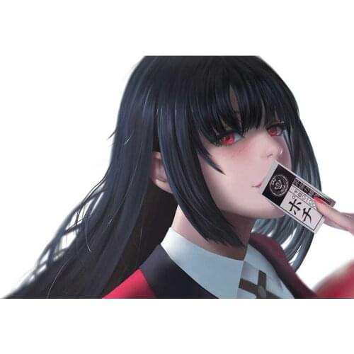 EARLFAMILY 13cm x 8.9cm for Jabami Yumeko Kakegurui Anime Funny Car Stickers Waterproof Decals Motorcycle Trunk Car Accessoires
