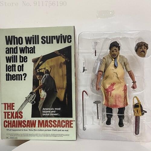 NECA The Texas Chainsaw Massacre Action Figure Leatherface Terror Movie 40th Anniversary Toys Doll Horror Gifts 18CM