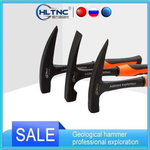 Geological hammer professional exploration hammer Pointed flat head integrated hammer escape hammer professional mining tools