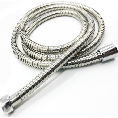1 Pc G1/2 Inch Flexible Shower Hose 1m/1.5m Plumbing Hoses Stainless Steel Chrome Bathroom Water Head Showerhead Pipe