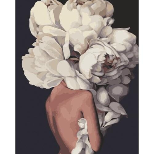 Pictures By Numbers Flower Girl DIY Oil Painting By Numbers HandPainted Home Decor Kits Drawing Canvas Figure 40X50CM