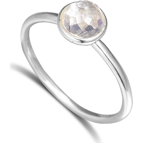 April Droplet Rings 100% 925 Sterling Silver Jewelry with Clear CZ Free Shipping