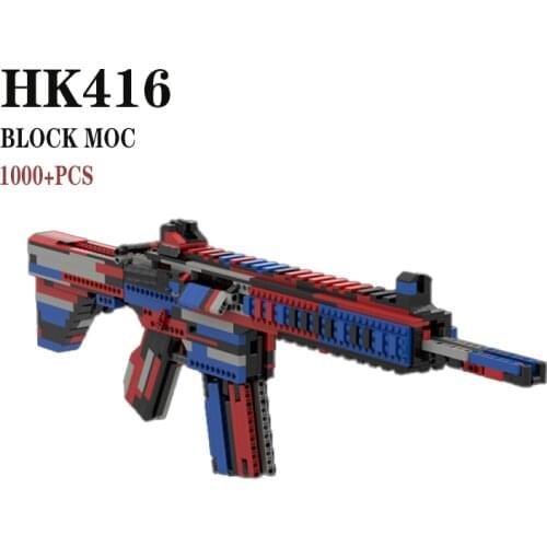 MOC Building Block Games Gun Weapon HK416 Mechanical Technology Adult Difficult to Assemble Bricks Childrens Toys Boys Gifts