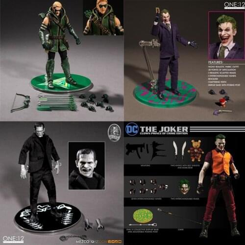 Mezco One:12 Bruce Wayne Joker Green Arrow Mary Shelleys Frankenstein Action Figure Shazam Collectible Model Toy Gifts