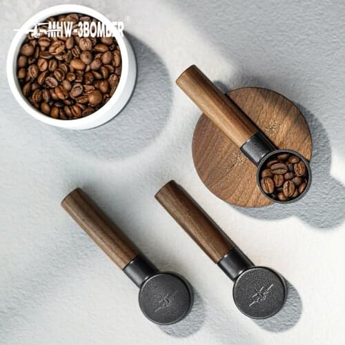 MHW-3BOMBER MIO Measuring Spoon 8g Stainless Steel And Solid Wood Barista Tools Coffee Machine Accessories Latte Espresso Lungo