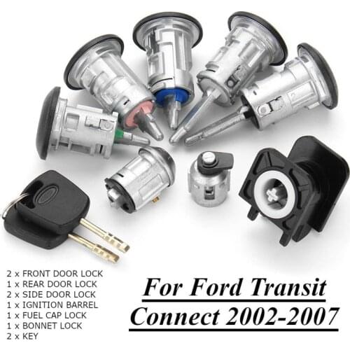 8Pcs Car Barrel Door Locks Keys Set 4425134 for FORD TRANSIT Connect 2002-2007