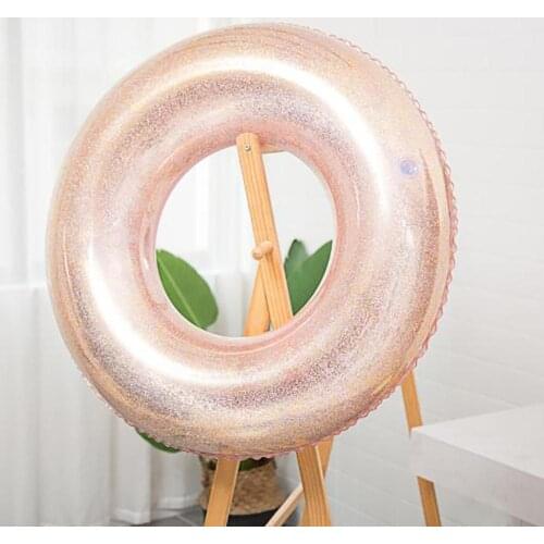 Inflatable Sequins Round Swimming Ring Glitters Buoy Circle Water Party Supplies Float Water Party Toy New