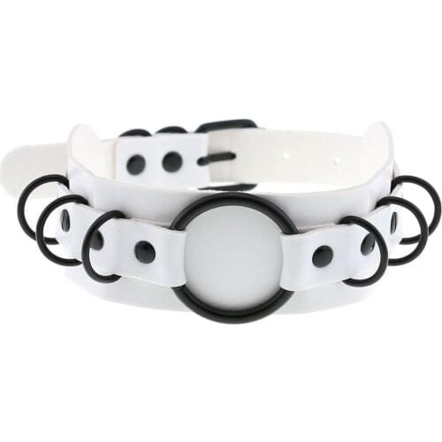 New Punk Black Leather Choker Necklace Collar For women Girls Lady cool Chocker Neck Belt Strap Gothic Accessories