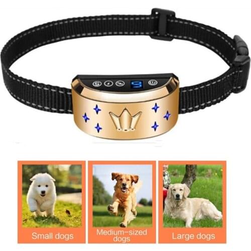 Rechargeable Dog Shock Collar Vibration Pet Repeller Anti Barking Electronic Shock Training Collars For Small Large Medium Dogs