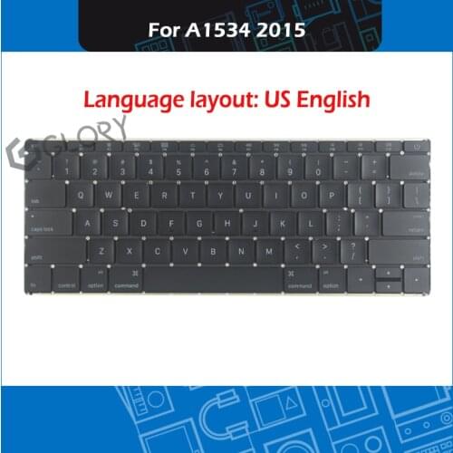 Full New Laptop A1534 US Keyboard For Macbook Retina 12" A1534 Keyboard Replacement 2015 Year MF855 MF865