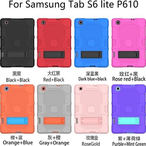 Shockproof Case Voor Samsung Tab S6 Lite10.4 2020 (SH-P610/P615) Kickstand Hard Cover Drop Proof Tablet Shell