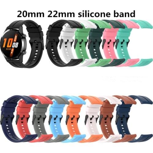 20mm 22mm For Huawei Watch GT2 GT 2 GT 42mm 46mm Smart Watch watch Silicone Watchbands watch band bracelet for Samsung Active