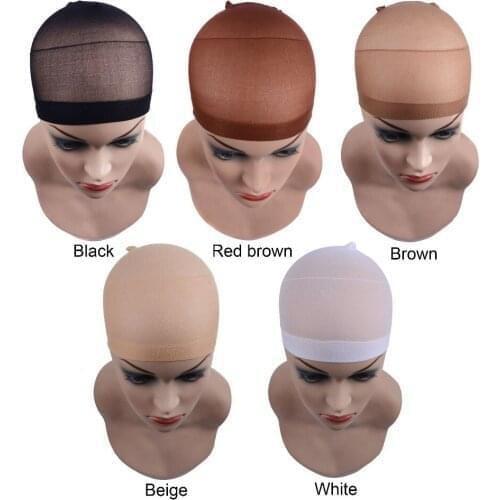 24pcs(12bag) Hair Mesh Wig Cap Hair Nets Wig Liner Hairnet Snood Glueless Dome Wig Cap Stretchable Elastic Hair Net