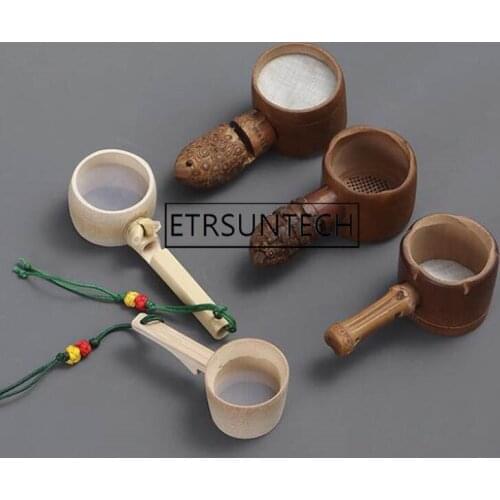 50pcs Tea Strainers Bamboo Tea Leaves Funnel for Teapot Mug Teaware Table Decor Tea Ceremony Accessories