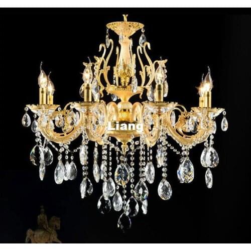 Modern Golden Crystal Chandelier Living Room lustres Decoration Hanging LED AC Chandeliers Crystal Home Lighting Indoor Lighting