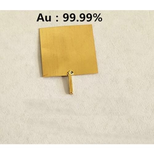 High-purity Gold Plate Gold Plate Au Electrode Sheet Purity 99.99% 15X15X0.1