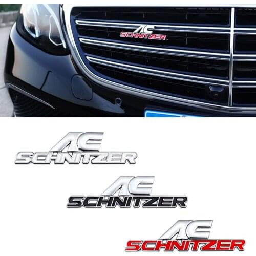 1Pcs 3D Metal Car Sticker AC SCHNITZER Emblem Badge Accessories For BMW E46 E90 E60 F30 F10 X1 X3 X5 X6 E39 E36 Performance
