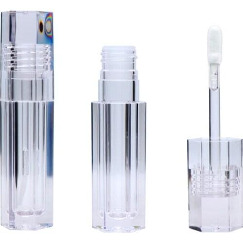 100pcs 6.8ML hexagonal Empty Lipstick Tubes hexagon Transparent Lip Gloss Tubes 4 sytles Wand Tubes Clear bottles C706