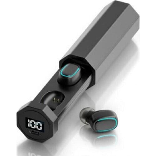 30pcs TWS-201 TWS Wireless Earphones Bluetooth 5.0 9D Display Waterproof Earbuds Handsfree Headset Sports With Microphone