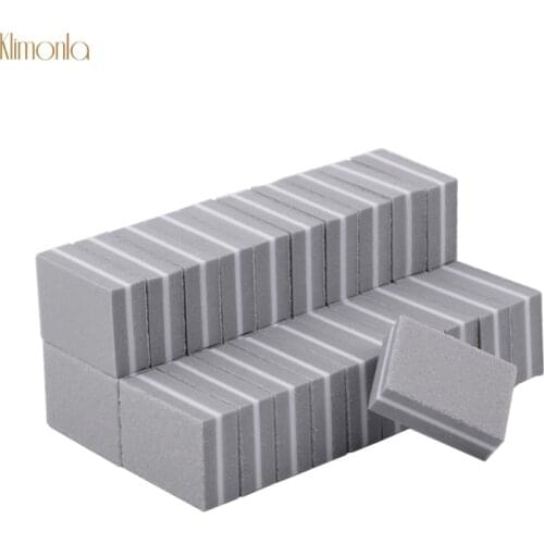 50pcs/lot Double-side Nail Art Buffer File Mini Gray Nail Sanding Polish Blocks Cuticle Remover Nail Accessories Tools