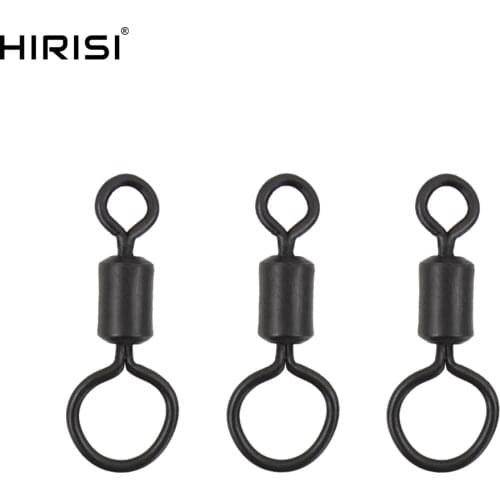 50x Carp Fishing Swivel with Large Eye Metal Size 4# eyed fishing rolling swivel carp fishing accessories