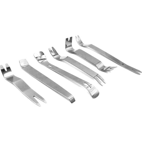 6PCS Car Radio Door Clip Panel Trim Dash Audio Removal Pry Tools Moulding Kits