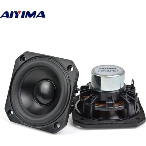 AIYIMA 2Pcs 3Inch Audio Portable Full Range Speakers Altavoces 4 Ohm 25W Hifi Speaker Altavoz DIY For Home Theater Sound System