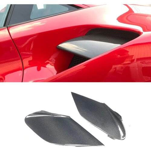 Dry Carbon Fiber Side Bumper Splitters Flaps Apron Canards case for Ferrari 488 N Style 2015 - 2018 FRP 2Pcs/Set
